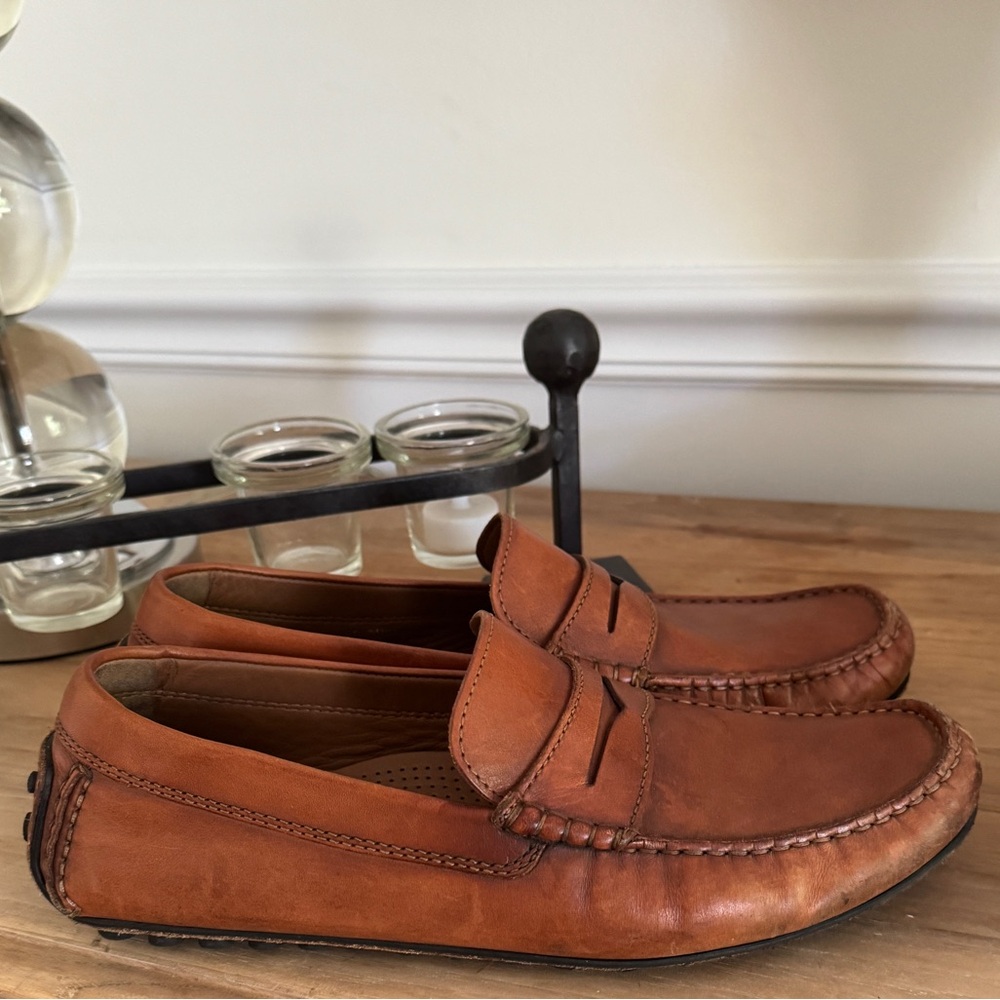 EUC Peter Huber Men’s Maddox Loafers Driving Penny Sz 10 - Picture 5 of 8